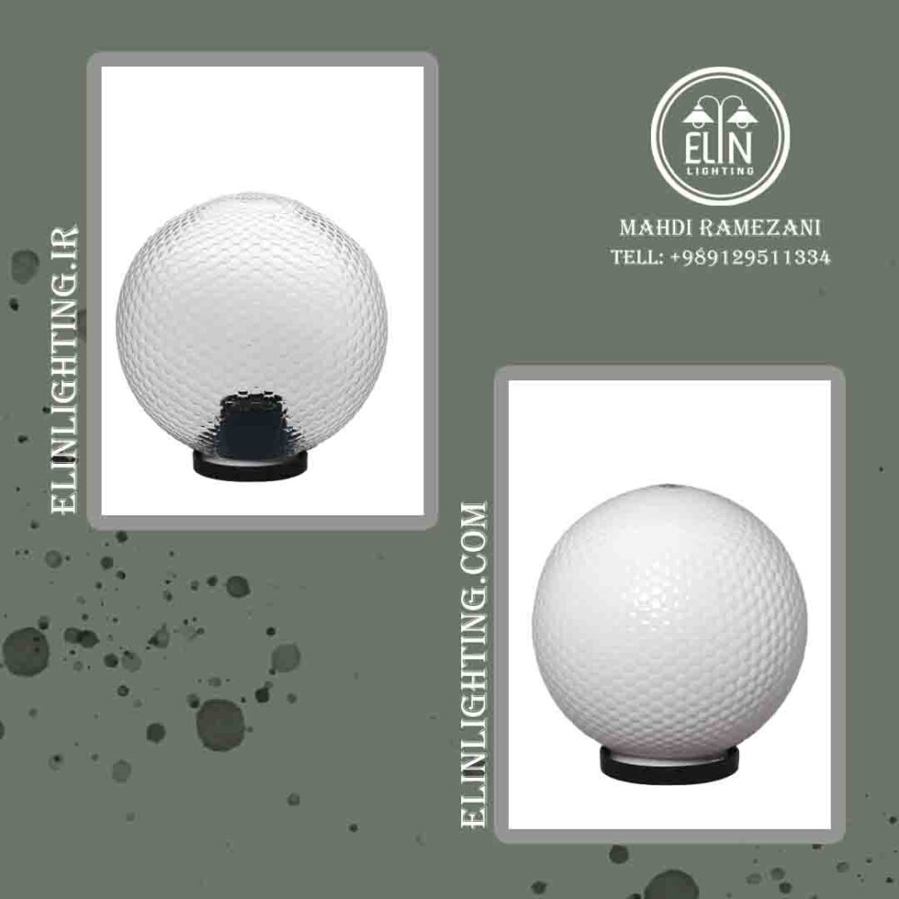 چراغ توپی یا حباب پلی کربنات طرح شطرنجی صنایع روشنایی و بازرگانی الین 09129511334