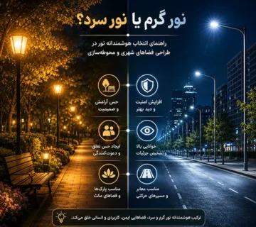 نور گرم یا سرد در فضاهای شهری