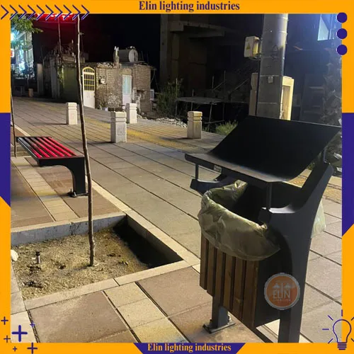 نیمکت و سطل زباله پارکی